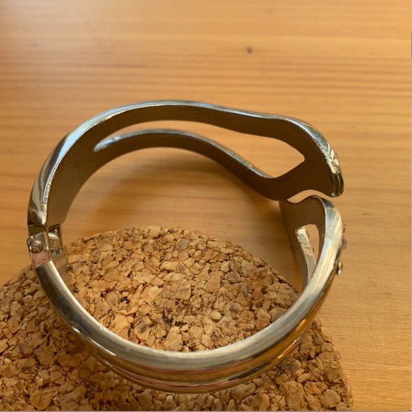 Rhinestone & Faux Silver Bracelet - Picture 8 of 12